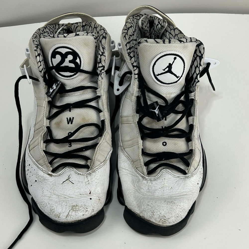 Nike Air Jordan 6 Rings White Black Men's Size 10.5 Basketball Shoes DD5077-107